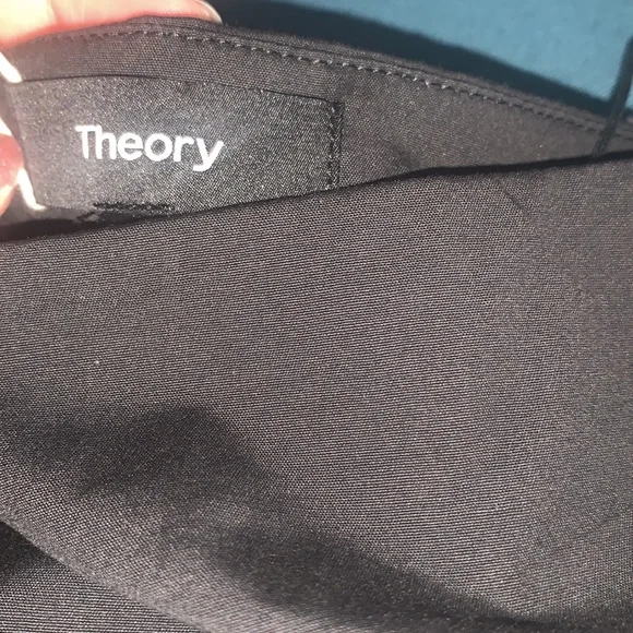 Theory | Cotton Black Wrap Tie Skirt - Picture 5 of 7